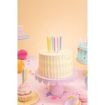 Birthday candles curl, 8.5 cm, mix 1pkt/6pc