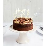 Kakunkoriste kultainen Happy Birthday akryyli