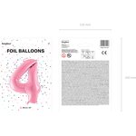 Foil Balloon Number ''4'', 86cm, pink