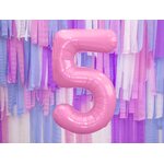 Foil Balloon Number ''5'', 86cm, pink