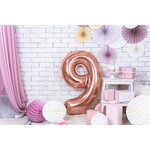 Foil Balloon Number ''9'', 86cm, rose gold