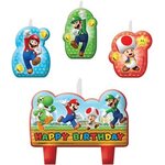 4 Character Candles Super Mario Wax / Plastic H