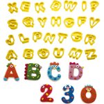 Decora 36 cookie cutters alphabet&numbers dim. 2 x h 1,6 cm