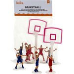 Decora basketball decorating set 10 pcs - 8 players + 2 baskets