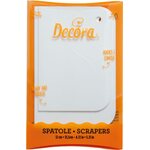 Decora 2 plastic scrapers 12 x 8,3 cm and 13,5 x 9,2 cm