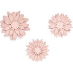 Paper decorations Flowers, powder pink 1pkt/3pc.