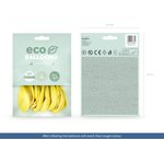 Eco-ilmapallo 30 cm metallinhohto yellow 10 kpl/pkt