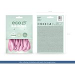 Eco-ilmapallo 30 cm metallinhohto pink 10 kpl/pkt