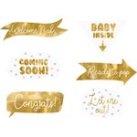 Photo props Baby shower, mix: 1pkt/6pc.