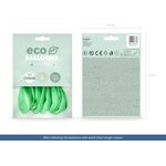 Eco-ilmapallo 30 cm metallinhohto mint 10 kpl/pkt