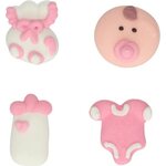 FunCakes FunCakes Sugar Decoration Baby Pink Set/12