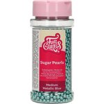 FunCakes FunCakes Sugar Beads Medium Metallic Blue 80 g