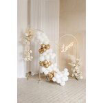 Balloon garland - white and gold, 200cm 1pkt/60pc.