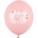 Balloons 30 cm, Mom to Be, Pastel Pale Pink 1pkt/6pc.