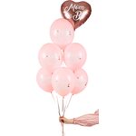 Balloons 30 cm, Mom to Be, Pastel Pale Pink 1pkt/6pc.