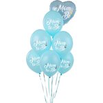 Balloons 30 cm, Mom to Be, Pastel Light Blue 1pkt/6pc.