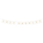 Banner Just Married, white, 15 x 155 cm