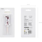 Birthday Candle Number '1', White with Flower Petals, 8 cm