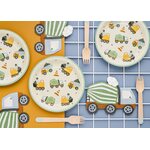 Paper plates Construction vehicles, mix, 18x18 cm 1pkt/6pc.