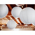 Paper lantern, white, 25cm