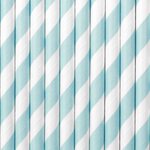 Paper Straws, light blue, 19.5cm 1pkt/10pc.