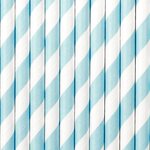 Paper Straws, sky-blue, 19.5cm 1pkt/10pc.