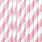 Paper Straws, light pink, 19.5cm 1pkt/10pc.