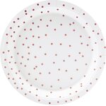 Plates Polka Dots, white, 18cm 1pkt/6pc.