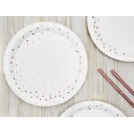 Plates Polka Dots, white, 18cm 1pkt/6pc.