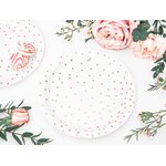 Plates Polka Dots, white, 18cm 1pkt/6pc.