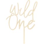 Wooden topper Wild One, 22cm