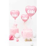 Foil Balloon Heart - It's a girl, 45cm, light pink