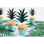 Cupcake toppers Aloha - Pineapple 1pkt/6pc.