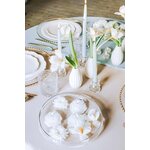 Floating candle peony, matt, white, 8 cm 1pkt/4pc.