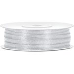 Satin Ribbon, silver, 3mm/50m