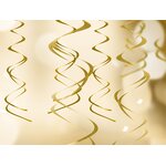 Hanging decorations Swirls, gold: 1pkt/5pc.