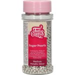 FunCakes Sugar Pearls Medium Metallic Silver 80 g