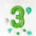 Foil balloon number 0 green 100cm