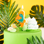 Dinosaurs-cake candle number 4