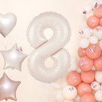 Foil balloon number 8, cream, 100 cm