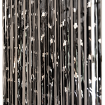 Festive curtain Bats black and silver 100x200cm