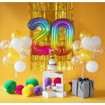 Foil balloon number 0, rainbow, 100 cm