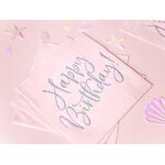 Lautasliina Happy Birthday, vaaleanpunainen, 33 x 33 cm 20 kpl/pkt