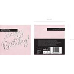 Lautasliina Happy Birthday, vaaleanpunainen, 33 x 33 cm 20 kpl/pkt