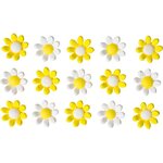 Decora 15 DAISIES YELLOW AND WHITE SUGAR DECORATIONS