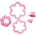 Decora FLOWER COOKIE CUTTERS SET OF 6 PCS 1,5 2,5 3,5 5 6,5 8 H 2,2