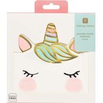 WE HEART UNICORN SHAPED NAPKIN 20PK