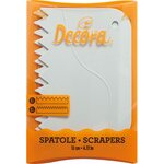 Decora 2 SERRATED SCRAPERS 12 X 8,3 CM IN PLASTIC