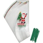 Wilton Treat Bags Santa Merry & Bright pk/20