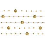 Pearl garlands, gold, 1.3m 1pkt/5pc